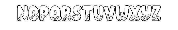 Love Heart Doodle By Sq Regular Font LOWERCASE