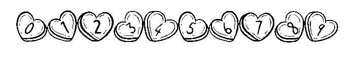 Love Heart Letters By S Regular Font OTHER CHARS