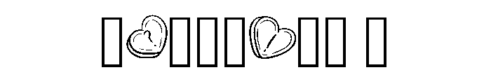 Love Heart Letters By S Regular Font OTHER CHARS