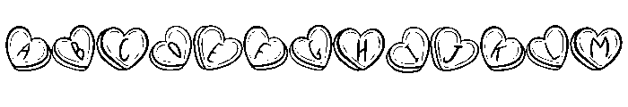 Love Heart Letters By S Regular FONT