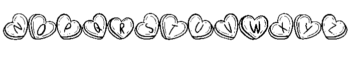 Love Heart Letters By S Regular Font LOWERCASE