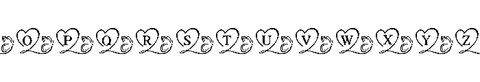 Love Heart Monogram Font LOWERCASE