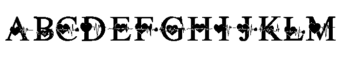 Love Heartbeat Font UPPERCASE