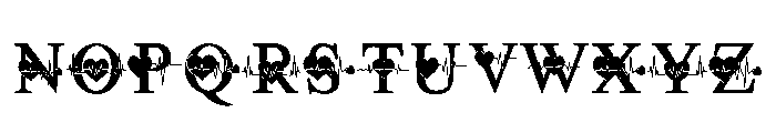 Love Heartbeat Font UPPERCASE