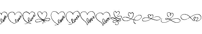Love Infinity Doodles Font UPPERCASE