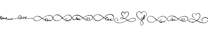 Love Infinity Doodles Font LOWERCASE