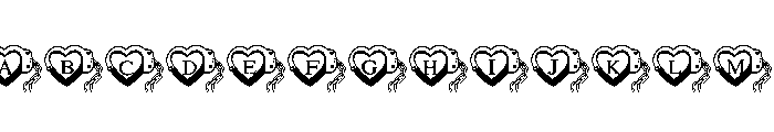 Love Lock cuffs Font UPPERCASE