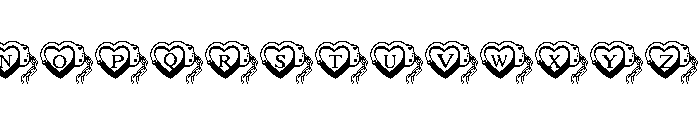 Love Lock cuffs Font UPPERCASE