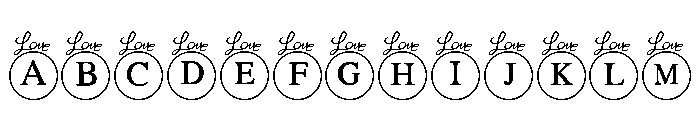 Love Mnogram Font UPPERCASE