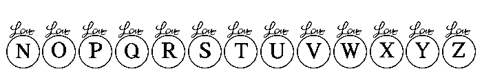 Love Mnogram Font UPPERCASE