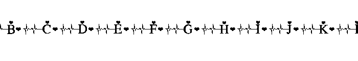 Love Pulse Monogram Font UPPERCASE