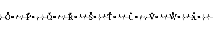 Love Pulse Monogram Font UPPERCASE