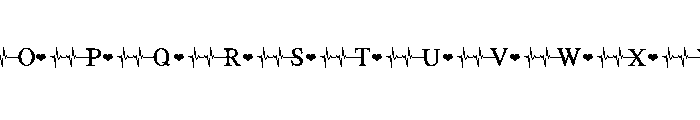 Love Pulse Monogram Font LOWERCASE