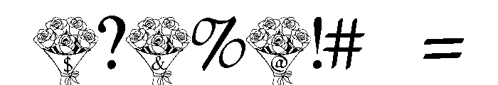 Love  Roses Font OTHER CHARS