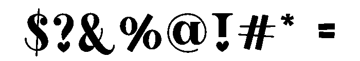 Love Signal Font OTHER CHARS