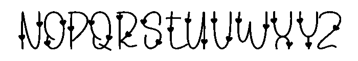 Love Twist1 Font UPPERCASE