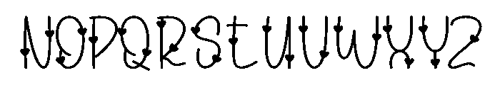 Love Twist1 Font LOWERCASE