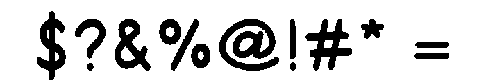 Love Wiggle Font OTHER CHARS