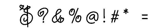 Love You Honey Script Font OTHER CHARS