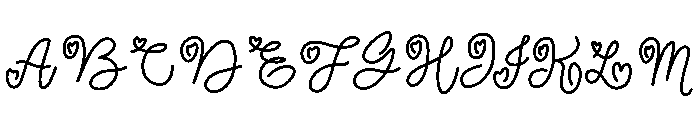 Love You Honey Script Font UPPERCASE