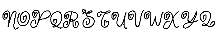 Love You Honey Script Font UPPERCASE