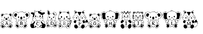 Love animals Font UPPERCASE