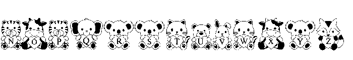 Love animals Font UPPERCASE