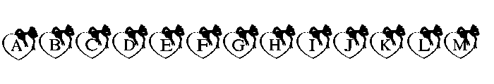 Love bow Font UPPERCASE