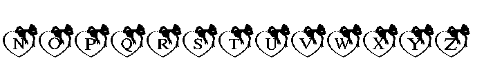 Love bow Font UPPERCASE