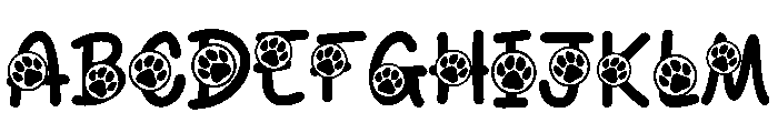 Love cat footprints Font UPPERCASE