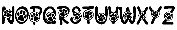 Love cat footprints Font UPPERCASE