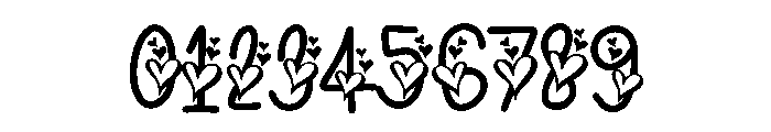 Love doodle heart Font OTHER CHARS