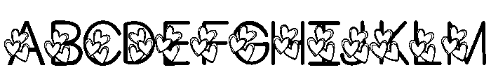 Love filled with beauty Font UPPERCASE