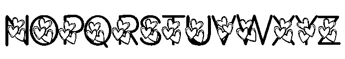 Love filled with beauty Font UPPERCASE