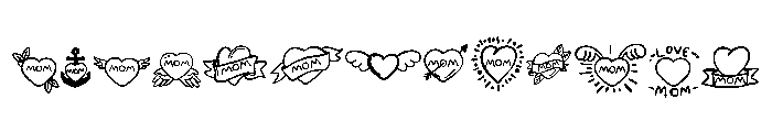 Love mom doodle FONT