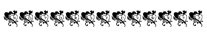 Lovebirds Heart Doodle Font UPPERCASE