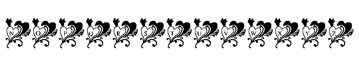 Lovebirds Heart Doodle Font LOWERCASE
