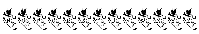 Lovebirds Wedding Doodle Font UPPERCASE