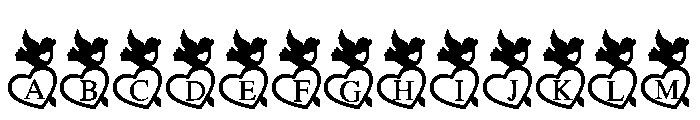 Lovebound Doves Font UPPERCASE