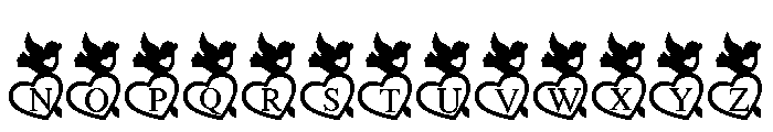 Lovebound Doves Font UPPERCASE