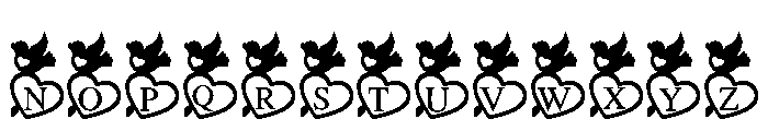 Lovebound Doves Font LOWERCASE