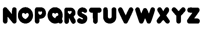 Loved Chuncky Regular Font LOWERCASE