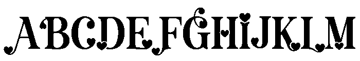 Loveheart Serif Font UPPERCASE