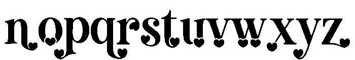 Loveheart Serif Font LOWERCASE