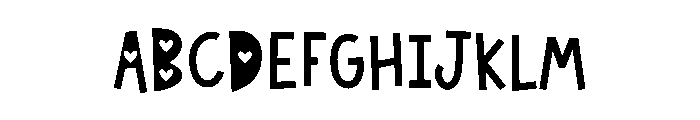 Lovely Around Font UPPERCASE
