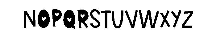 Lovely Around Font UPPERCASE