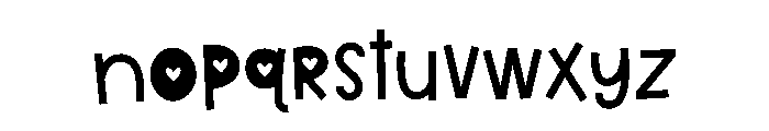 Lovely Around Font LOWERCASE