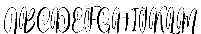 Lovely Calligraphy Font UPPERCASE