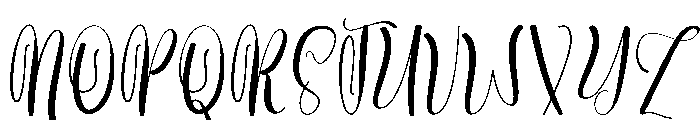 Lovely Calligraphy Font UPPERCASE
