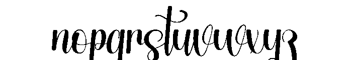 Lovely Calligraphy Font LOWERCASE